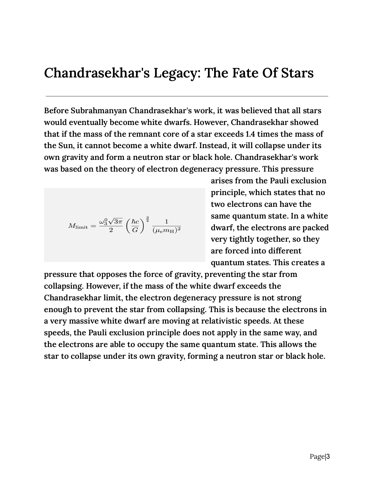 Chandrasekhar Limit Image 3